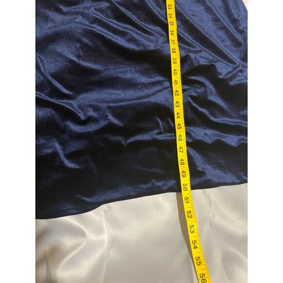 Anthropologie Women's Amandi Velvet Long Sleeve Maxi Dress  Blue Size Medium - Picture 10 of 16